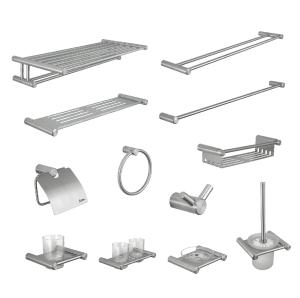 Quality SUS304 13 Piece Bathroom Hardware Sets Wall Mounted Polished wholesale