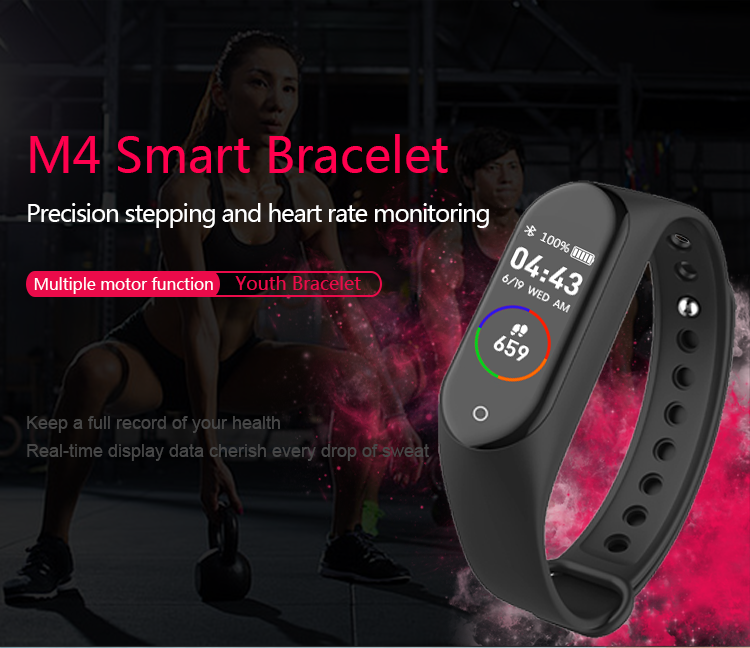 Pedometer Full Touch SmartWatch Calories Band Blood Pressure Bracelet 0.96inch