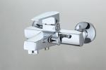 Contemporary Bathtub Bathroom Sink Faucets Chrome Polished , Wall Mounted Type