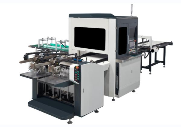 Cheap Bi-Channel Intelligent Fully Automatic Rigid Box Hardcover Visual Positioning Paper Gluing Machine for sale