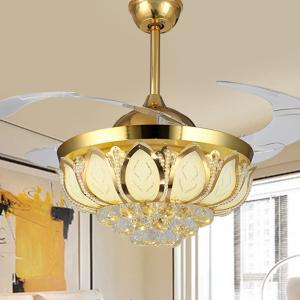 Quality Ceiling fans Nordic Modern crystal light christmas decorations for home living room hotel Ceiling Fan lamp(WH-VLL-10) wholesale
