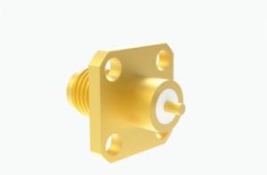Quality 18GHz Frequency RF SMA Female 4 Holes Flange Mount Microstrip Connector Used in Radar, Communications, Electronics wholesale
