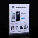 COMER Clear table stand acrylic menu display,magazine holder,book rack with
