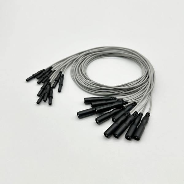 Electrode 1.5MM 2mm Pin Female To 1.5MM 2mm Male Tens Lead Wire Needle Tens Lead