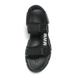 BRUNO VIERO Black Anti Skid Flat Outdoor Mens Sandals