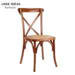 Nordic Mordern Wooden X Cross Back Chair Wedding Banquet Furniture Bentwood