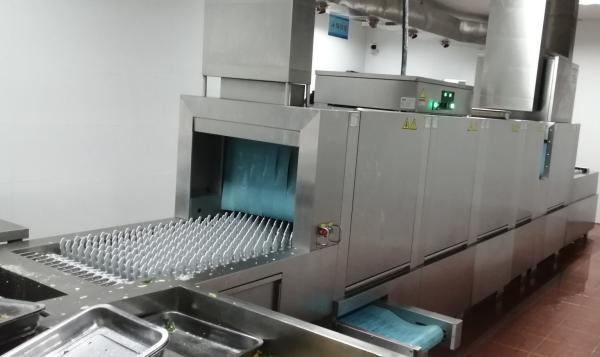 Restaurant Washing Machine Commercial Conveyor Dishwasher For More Than 500