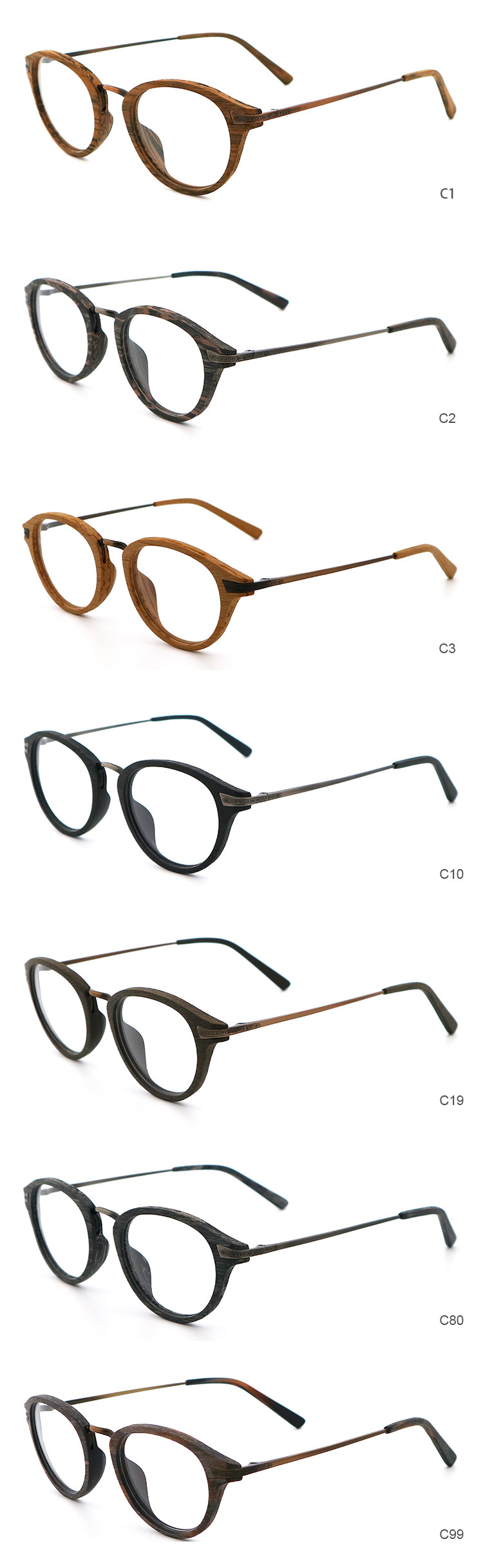 Vintage Acetate Glasses Frames Multicolor Eyewear Frame Stock MR 5028
