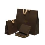 Offset Printing 300gsm Black Paper Bags With Handles