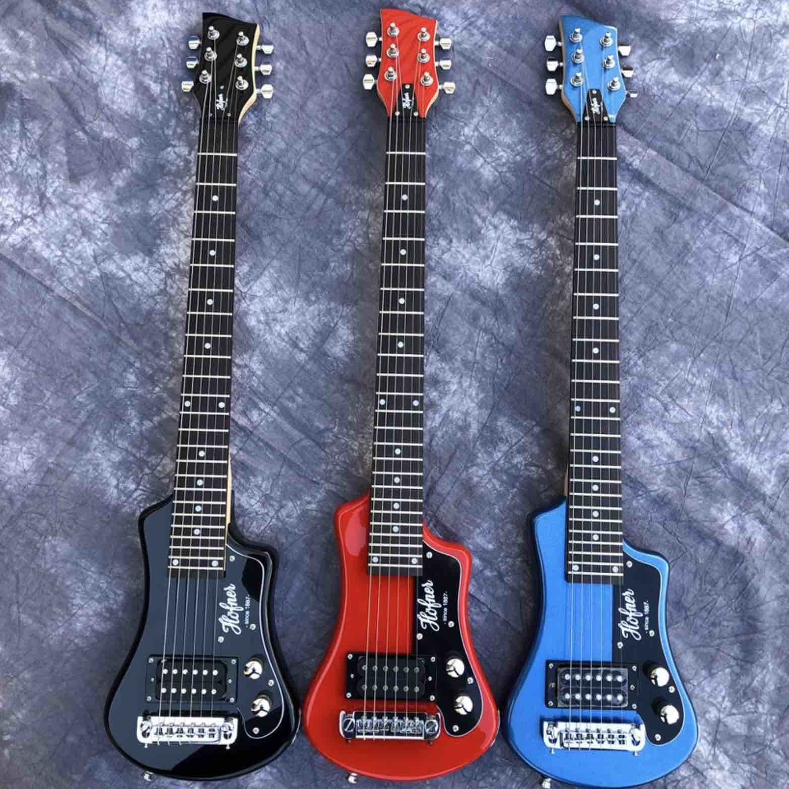 Three color hofner Shorty mini Travel Guitar Protable beginner guitar kid Electric guitar