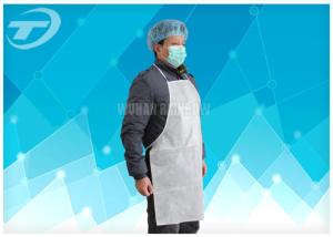 Quality Adults PVC disposable polyethylene aprons With Tie / Polyvinyl Chloride Fabric wholesale