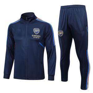 Quality Twill Football Training Tracksuit Royal Blue Polyester Football Training Wear wholesale