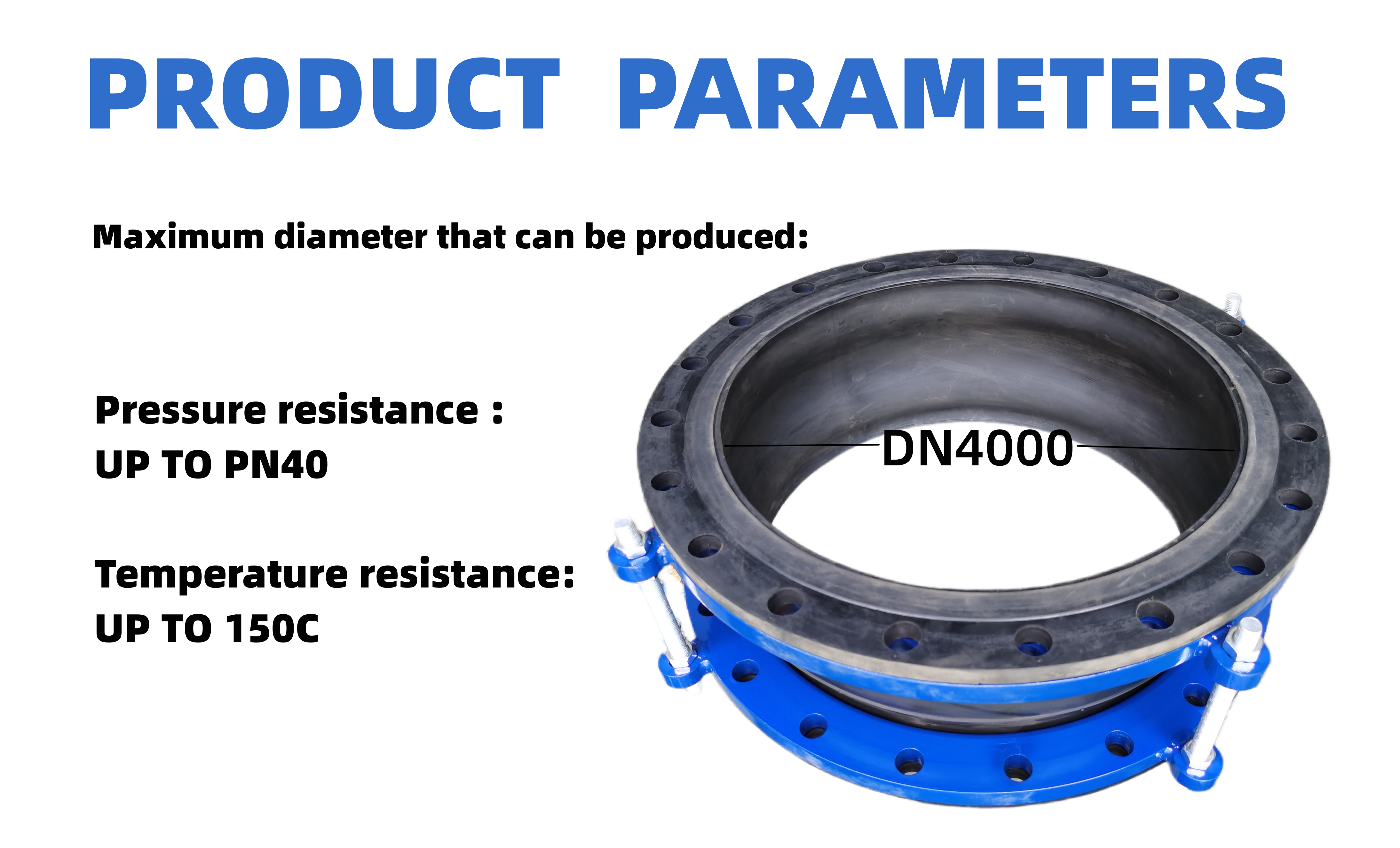 EPDM Eccentric Reducer Rubber Expansion Joint DN200-DN350 Bottom Horizontal Design PTFE-lined Eccentric Reducer For Chemical Pipelines