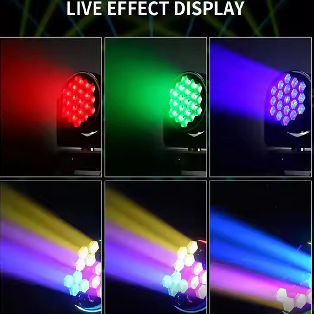 DMX512 Stage Lighting DJ Lighting Equipments 19*20W Bee Eye Zoom Moving Head Lights For Event Stage Wedding Disco