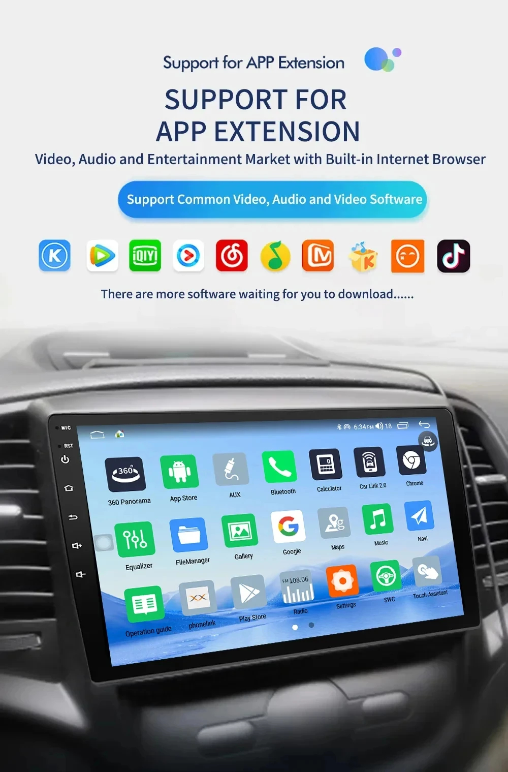 Universal 1Din Car DVD MP3 MP4 Player Built-in WiFi Connection Car Monitor MP5 Stereo