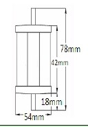 White 6W R7S LED 78mm Light 6500K 550 Lumen , Epistar SMD2835 Lamp R7S LED