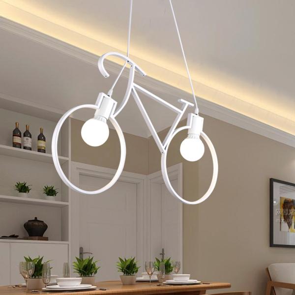 Industrial Pendant Lights Vintage Iron Bicycle Hanglamp For Bar Decor E27 Loft