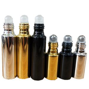 Quality Electroplate UV Glass 5ML 10ML Empty Perfume Roller Bottles wholesale