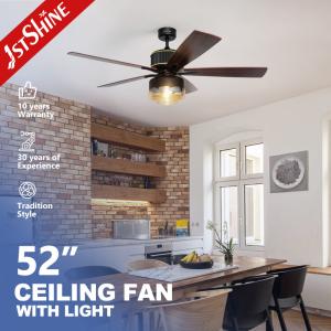 Quality MDF Blades 52 Inches Remote Control Ceiling Fan With Farmhouse Style wholesale