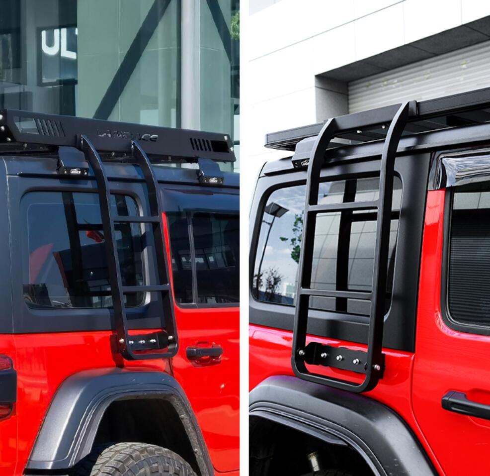 Convenient Installation Double Side Ladder Car Roof Ladder for Jeep Wrangler JK JL