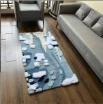 Flocking Round Bedroom Floor Carpet European Special Style 100*100cm