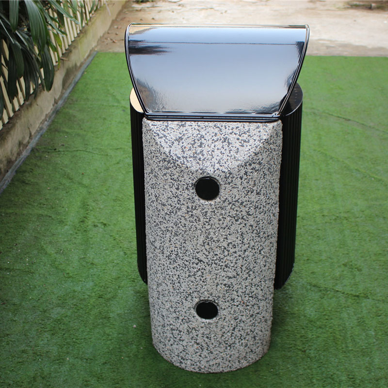 Rectangular Metal Outdoor Trash Cans 740 X 500 X 930mm Size For Garbage