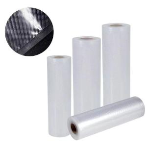 Quality Nylon Pe Plastic Bags Embossed Vacuum Rolls For Vacuum Seal Pouches Food Storage wholesale