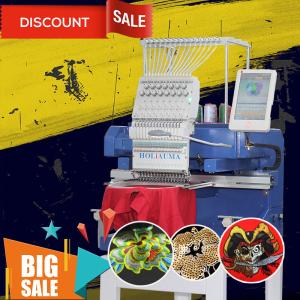 Quality HO1501N better than brother pe770 embroidery machine best 15 needle commercial embroidery sewing machine for cap t-shirt wholesale