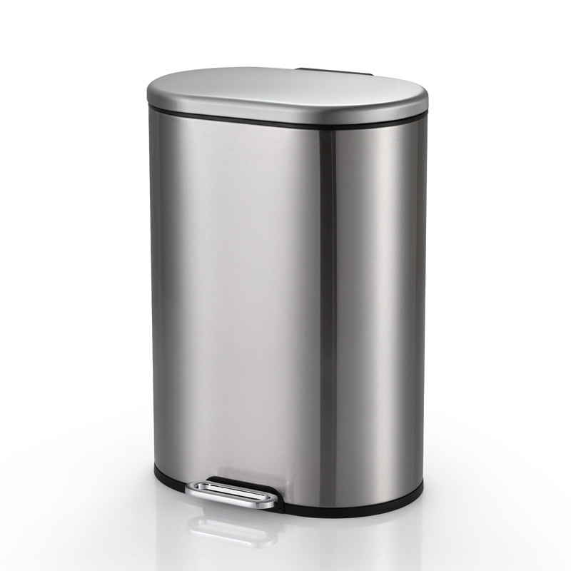 Rustproof 320mm Height Stainless Steel Step Trash Can