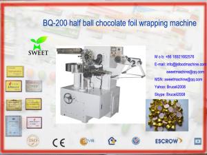 Quality BQ-200 half ball chocolate foil wrapping machine wholesale
