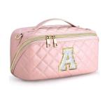 PU Diamond lattice letter makeup bag Multi-functional waterproof toiletry bag