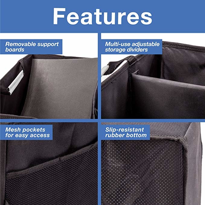Water Resistant Car Trunk Storage Bins / Car Trunk Tool Organizer With Pockets