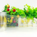 Self Adhesive Transparent Clear Labels Gold Foil Logo Stickers Label
