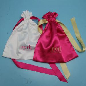 Quality Hot selling large satin drawstring lingerie storage bag with custom logo wholesale
