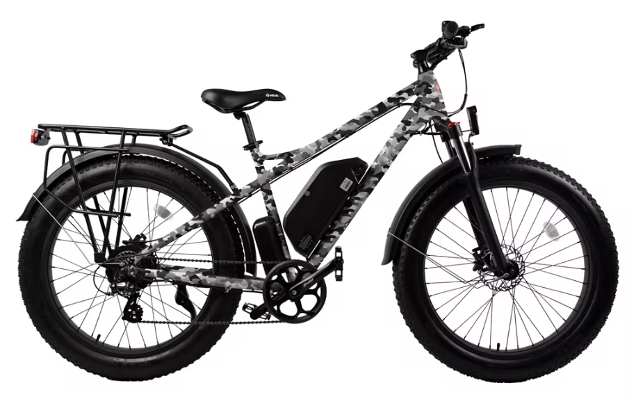 26 Inch Fat Tire Electric Mountain Bike Electric Hybrid Bike 60V 500W Long Range Motor Ebike Front Suspension Ebike
