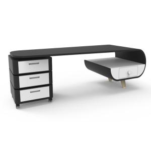 Quality Universal Wheels 37.5CM Black Coffee Table With Storage Family Room Furnitures wholesale