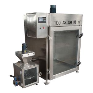 Quality 100kg Batch Meat Smoking Machine 30kw Industrial Fish Smoking Machine wholesale