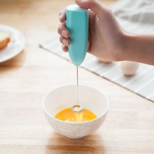 Quality Sustainable Stainless Steel Silicone Egg Coffee Milk Frother Handheld Electric Whisk wholesale