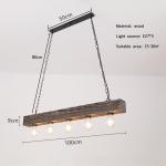 Solid Wood Chandelier Creative Industrial Style Restaurant Living Room Hot Pot