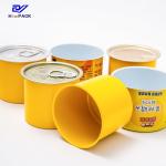 Dogs Eat Canned Sardines Tin Can 150g Round Aluminum Tins Yellow