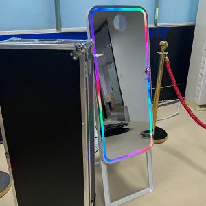 Quality Foldable Magic Mirror Photobooth LED Frame 40 Inch For Weddings wholesale