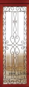 Quality Wrought iron glass in wooden french door wholesale