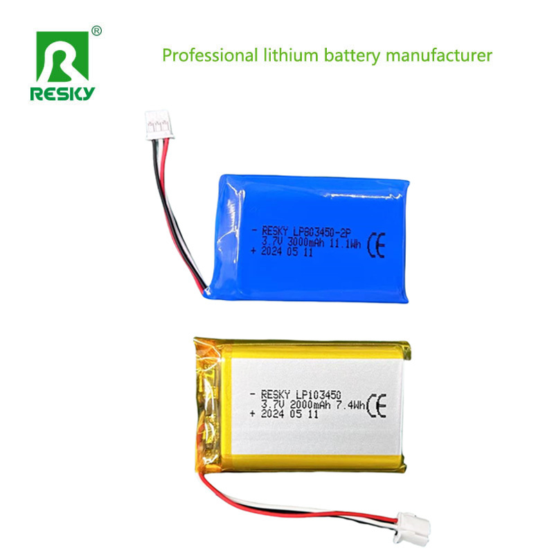 Rechargeable Lipo Li Polymer Cell 803450 3.7V 1500mAh 5.5wh