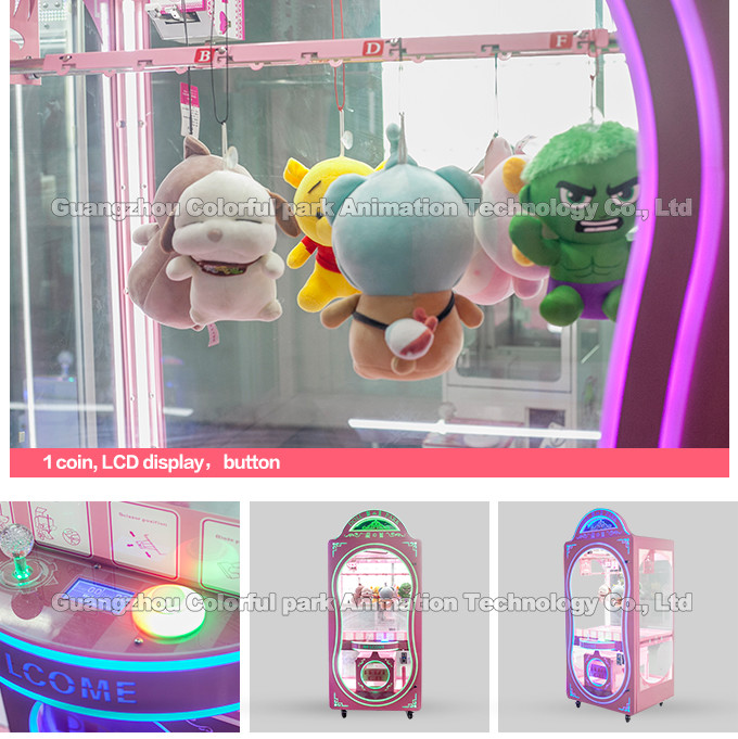 Superhero Toy Coin Operated Claw Machine Plastic Packaged Internet App Operation