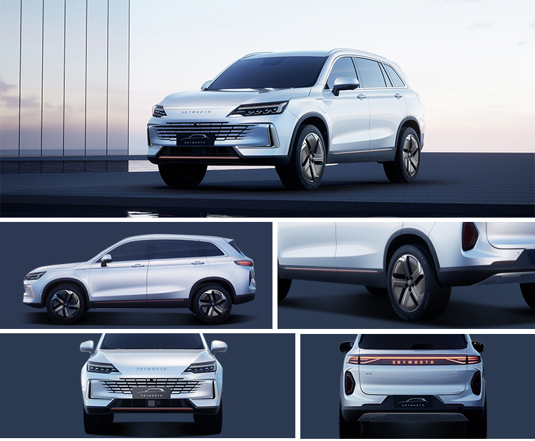 Skyworth 2024 HT-i II SUV Electric And Hybrid Car With 1.5L Engine 205km MAX Range Left Steering Light Interior Dark Col