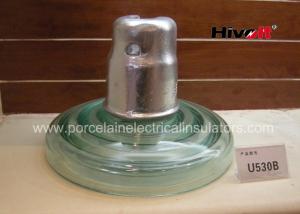 Quality Zinc Sleeve Available Toughened Glass Insulator With Ball / Socket Connect Way wholesale