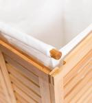 Foldable Bamboo Bathroom Rattan Storage Laundry Hamper Clothes Basket