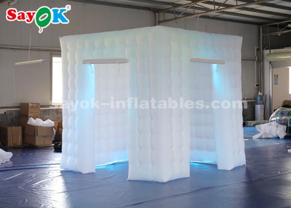 Inflatable Party Tent 2 Doors Inflatable Photo Booth White Durable Oxford For