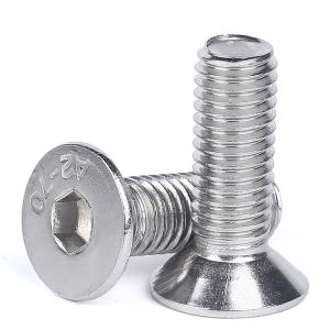 Quality Stainless Steel SS304 SS316 Bright M10 M12 Countersunk Socket Head Screw wholesale