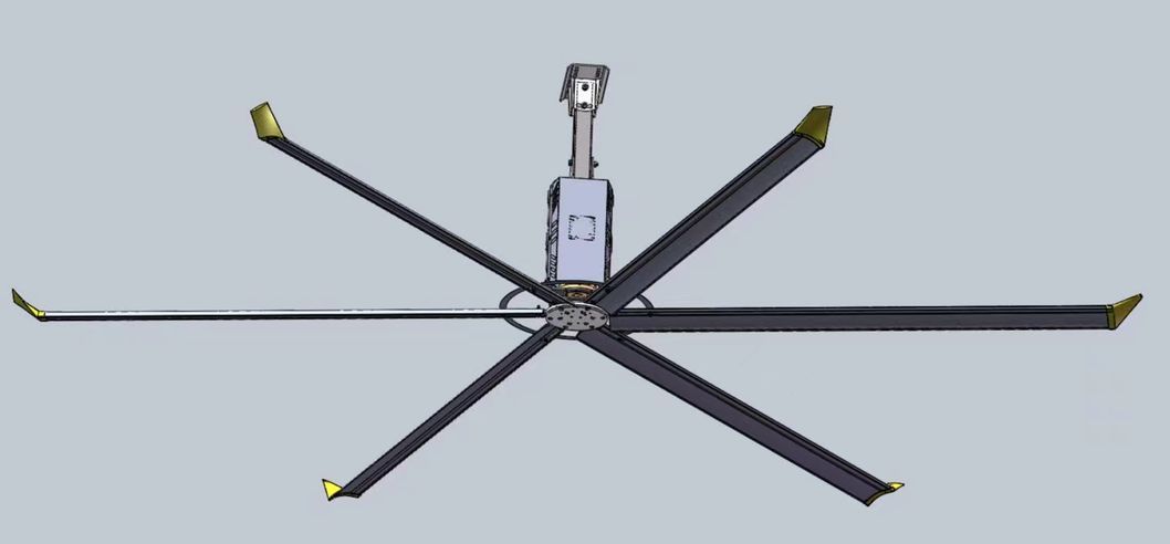 Aluminum Magnesium Alloy Hvls Giant Ceiling Fan with 6 Blades